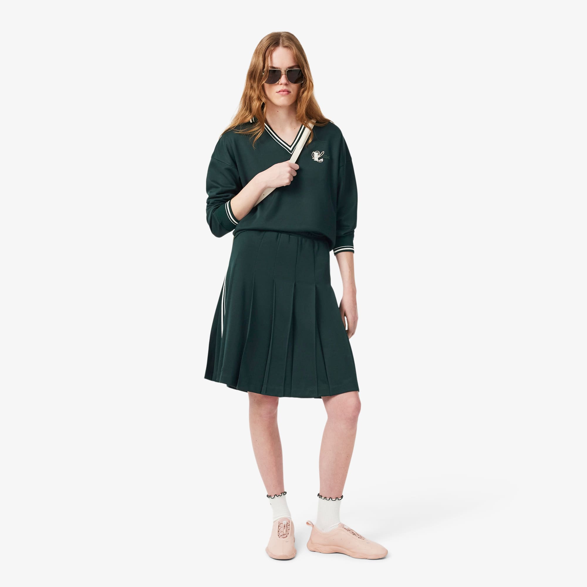 Pleated Interlock Piqué Skirt - Shorts & Skirts - New In 2026