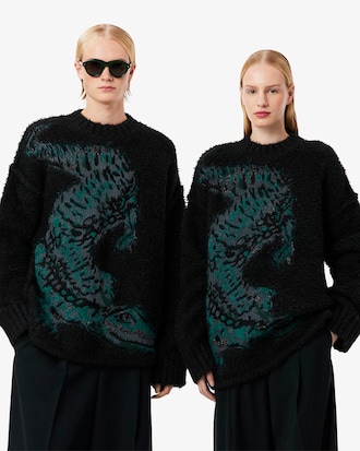 Runway Jacquard Crocodile Sweater