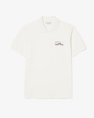Men's Classic Fit Embroidered Motif Piqué Polo