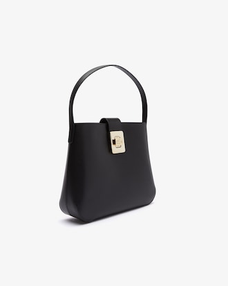 Amelia Metal Clasp Leather Bag