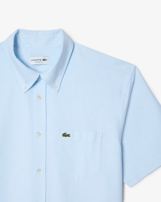 Camisa Oxford de manga corta y corte regular para hombre