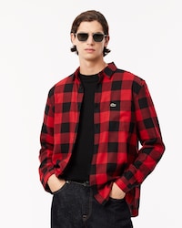 Men's Regular Fit Cotton and Wool Overshirt