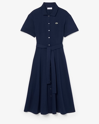 Women's Flared Mini-Piqu&eacute; Polo Dress