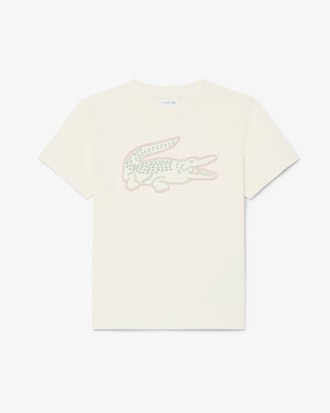 Playera de Algod&oacute;n con Bordado de Cocodrilo