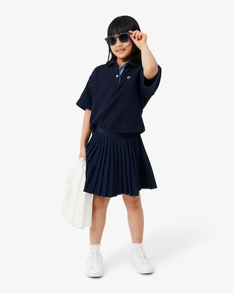 Girls' Oversized Piqu&eacute; Polo   