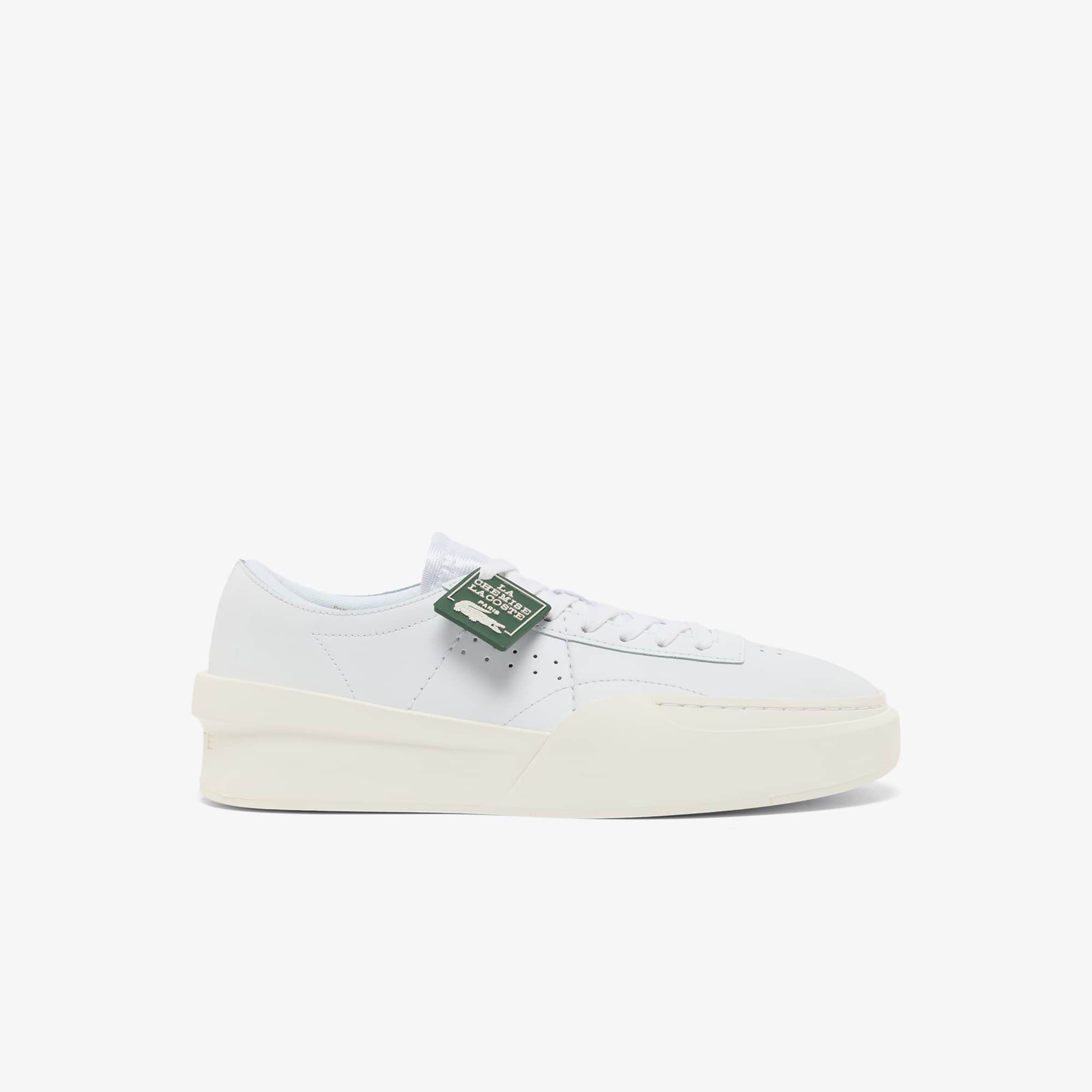 Lacoste Men's Aura Club Leather Sneakers - 11.5 In White