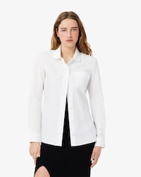 Camisa Para Mujer De Popel&iacute;n El&aacute;stico Slim Fit