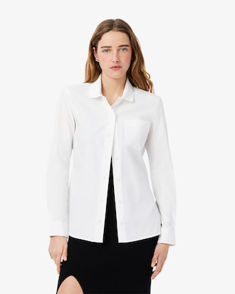 Camisa Para mujer de popel&iacute;n el&aacute;stico slim fit
