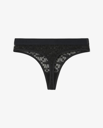 Logo Waist Lacy String Briefs