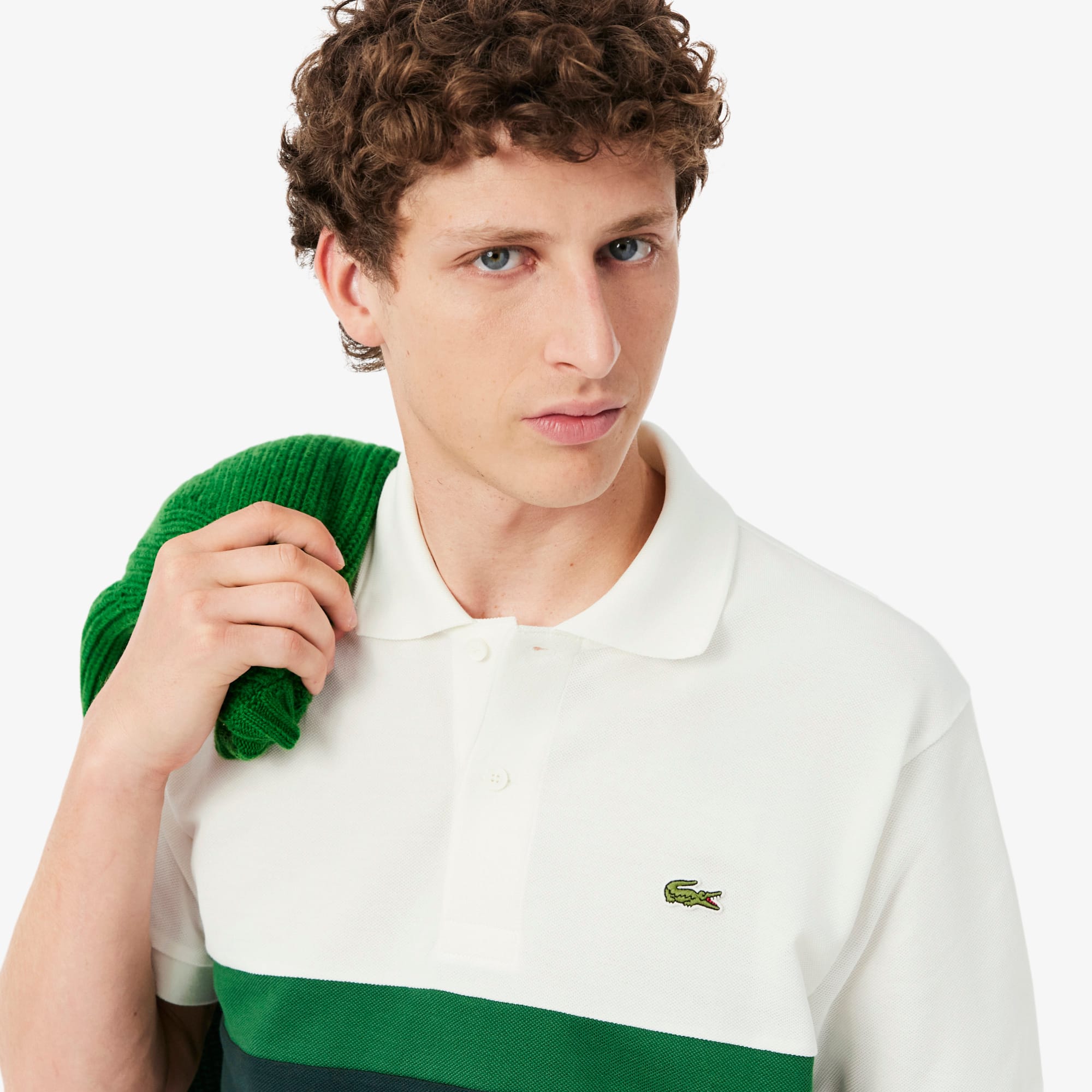 Classic Fit Color-Block Petit Piqué Polo Shirt