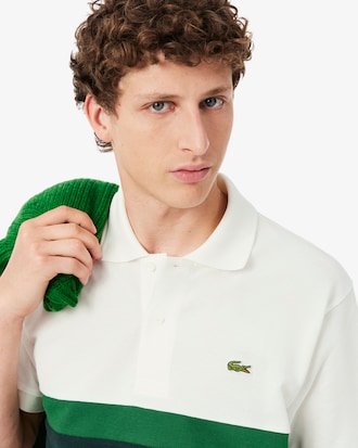 Classic Fit Color-Block Petit Piqu&eacute; Polo Shirt