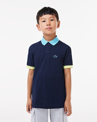 Kids' Colorblock Piqué Polo