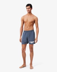 Mid Length Printed Swim Trunks