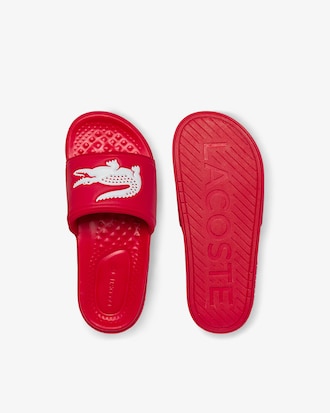 Men's Croco Dualiste Logo Strap Slides