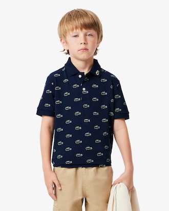 Boys' Printed Petit Piqué Polo