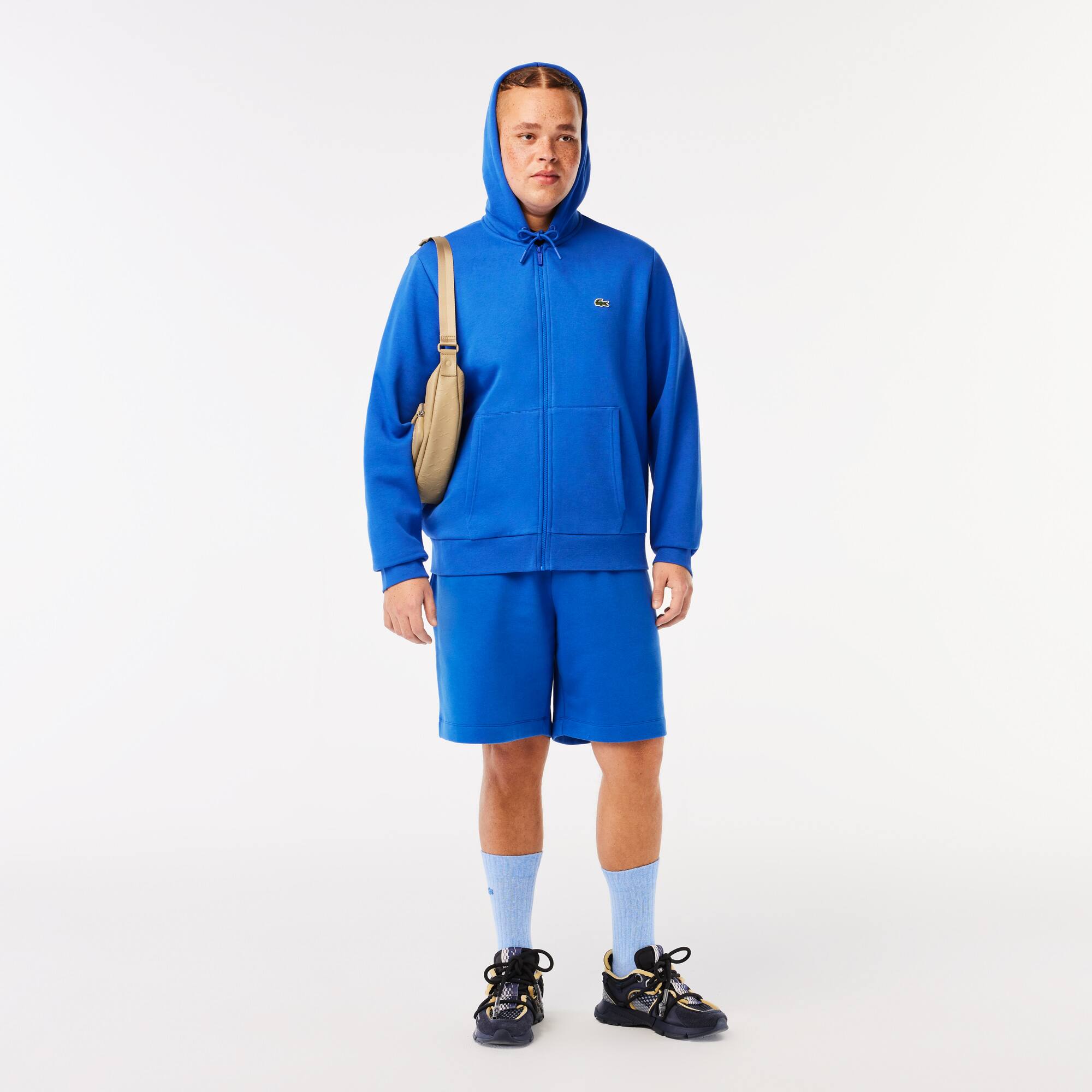 Organic Cotton Kangaroo Pocket Hoodie | Lacoste US | Men's Collection