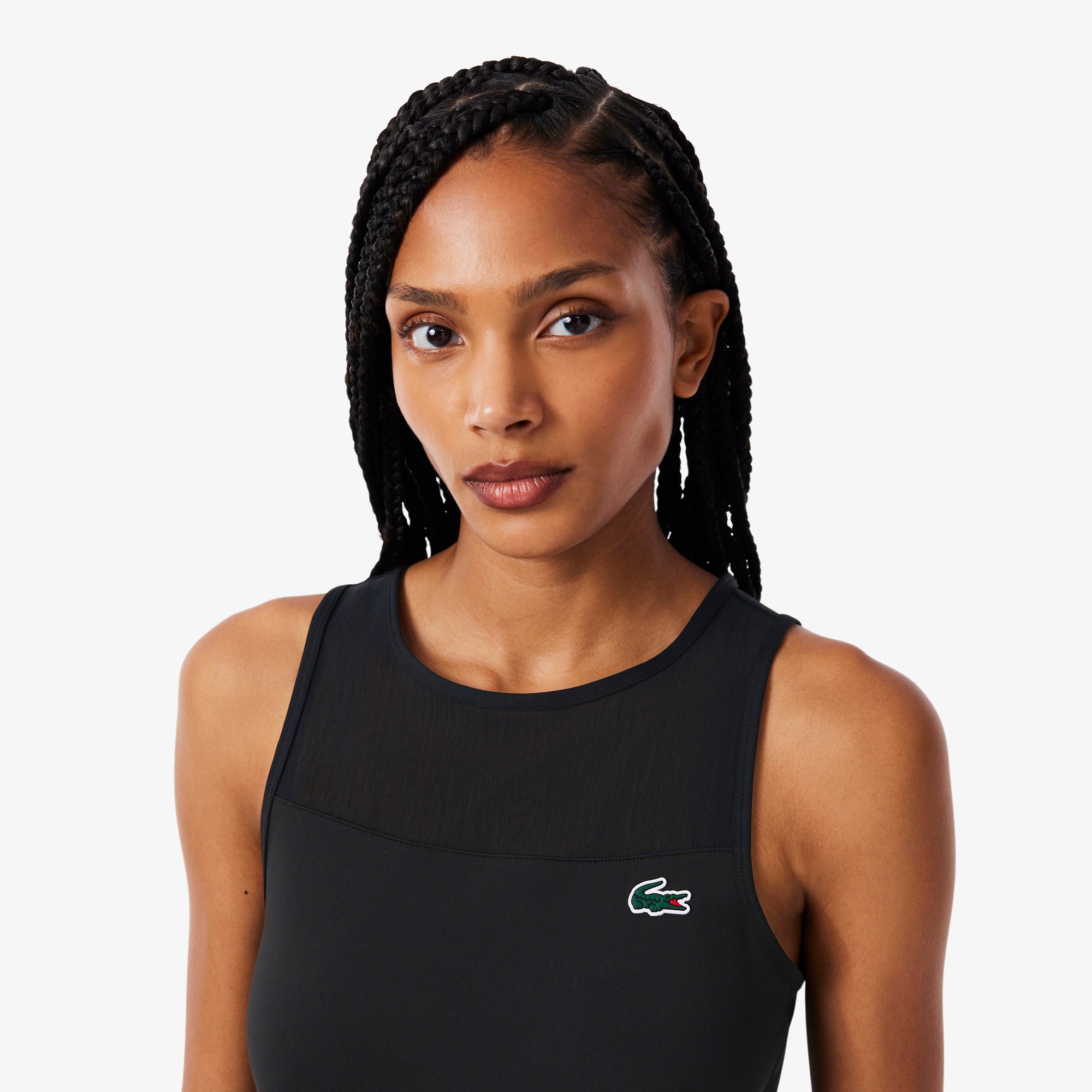 Dual Fabric Pleated Stretch Tennis Dress