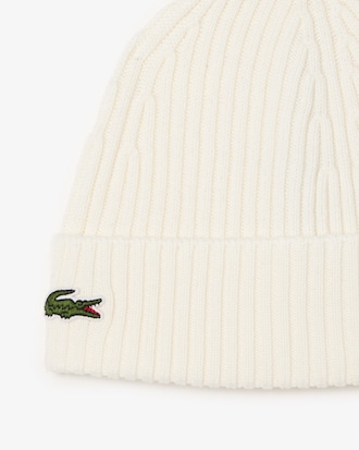 Gorro De Lana Cepillada De Punto Acanalado