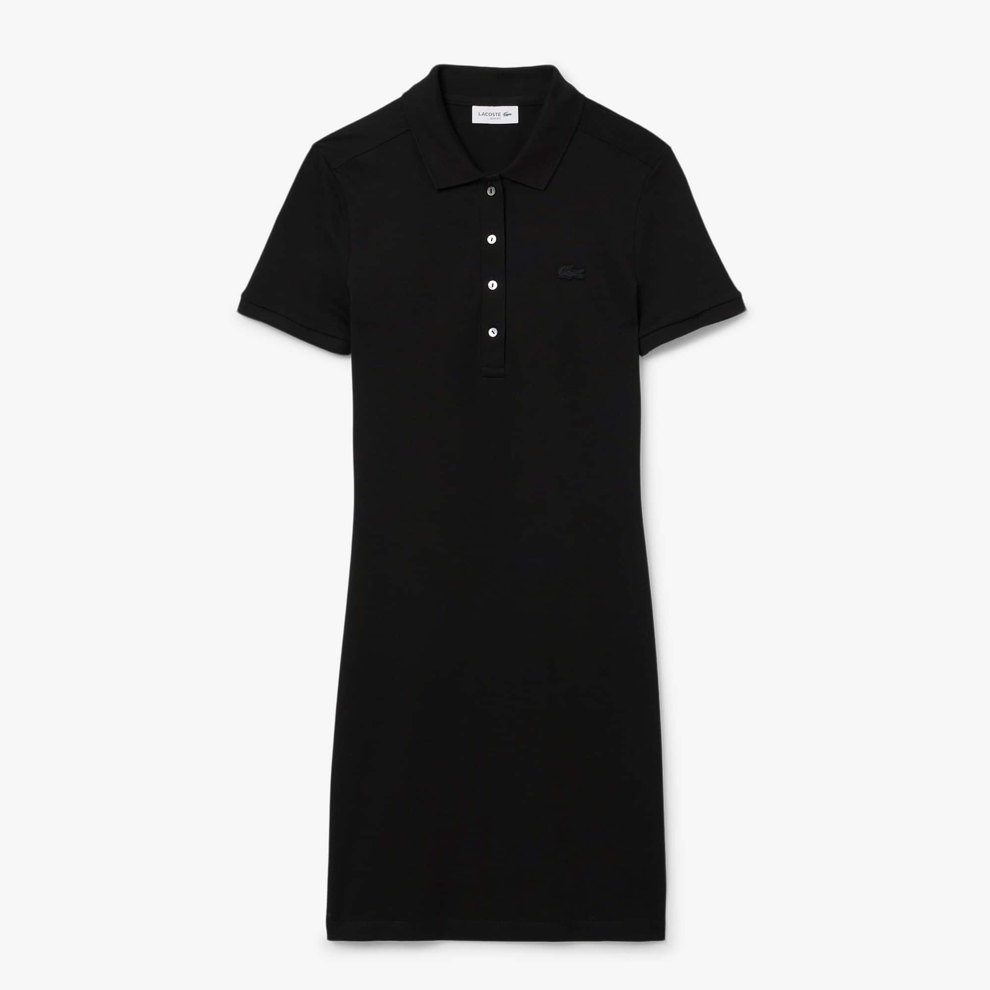 Women's Slim Fit Stretch Mini Piqué Polo Dress - Dresses