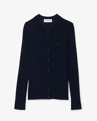 Women's Rib Knit Merino Wool Cardigan