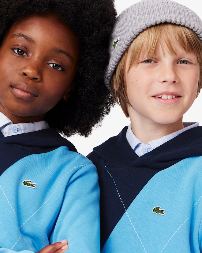 Kids' Argyle Motif Hoodie