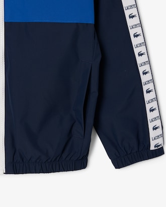 Boys' Logo Stripe Sport Hooded Puffer Jacket