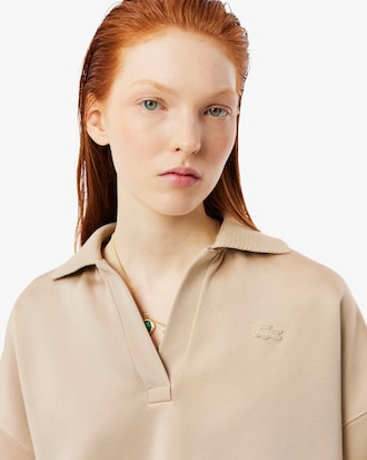 Women's Runway Boxy Polo Collar Sweatshirt