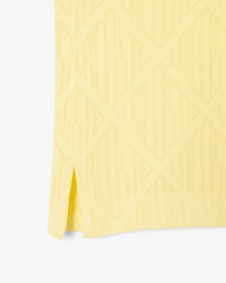 Runway Slim Fit Monogram Jacquard Polo