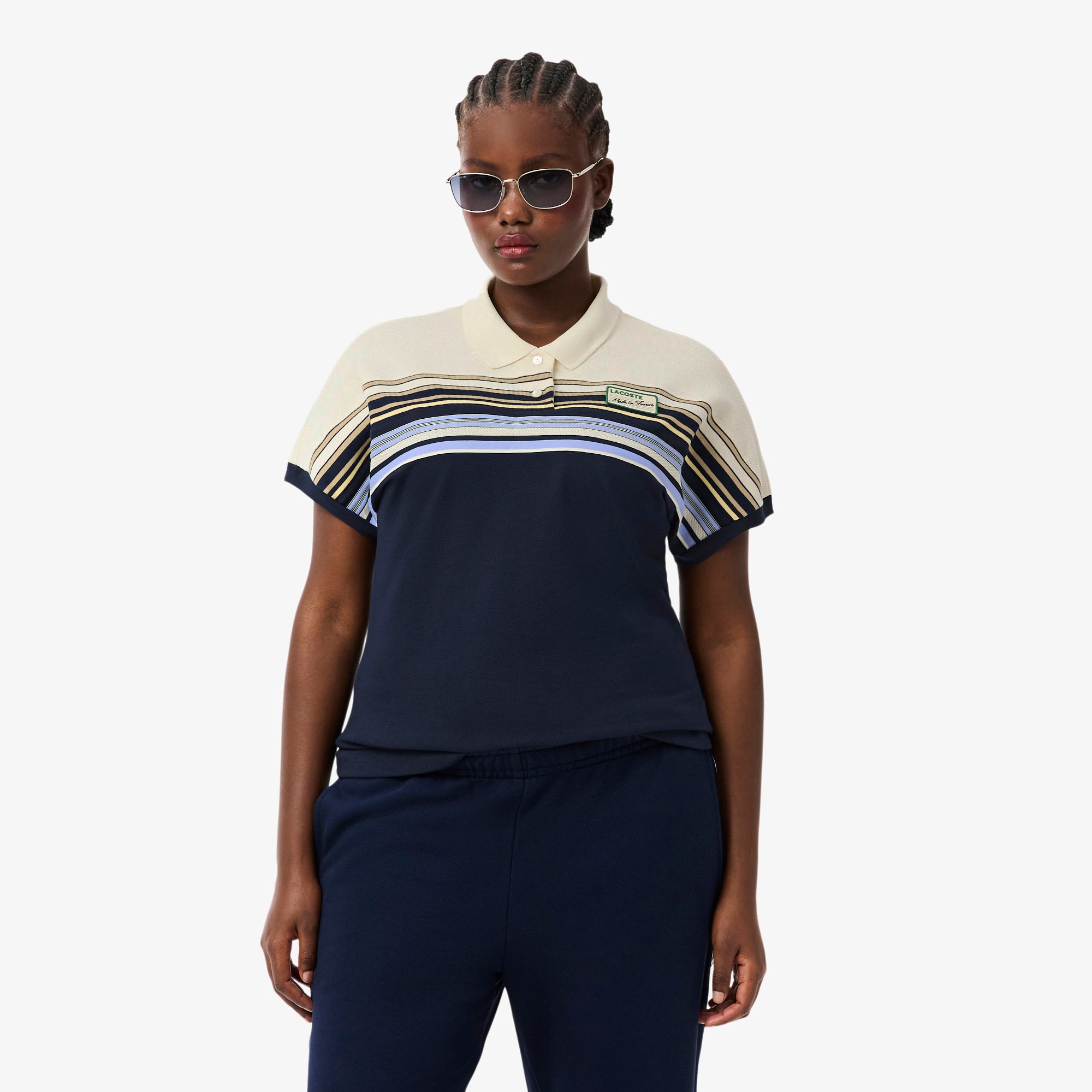 Women's Made In France Slim Fit Striped Polo - Polo Shirts - New