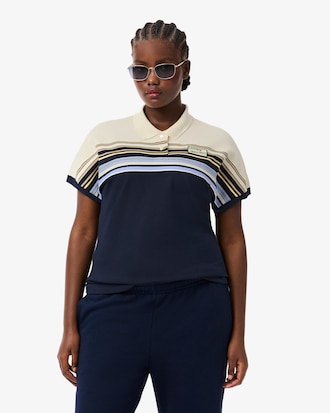 Women's Made In France Slim Fit Striped Polo