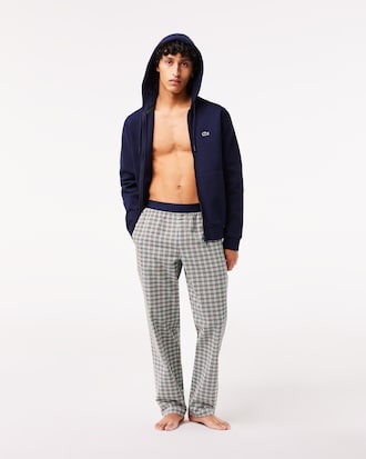 Men’s Cotton Poplin Check Print Pajama Pants