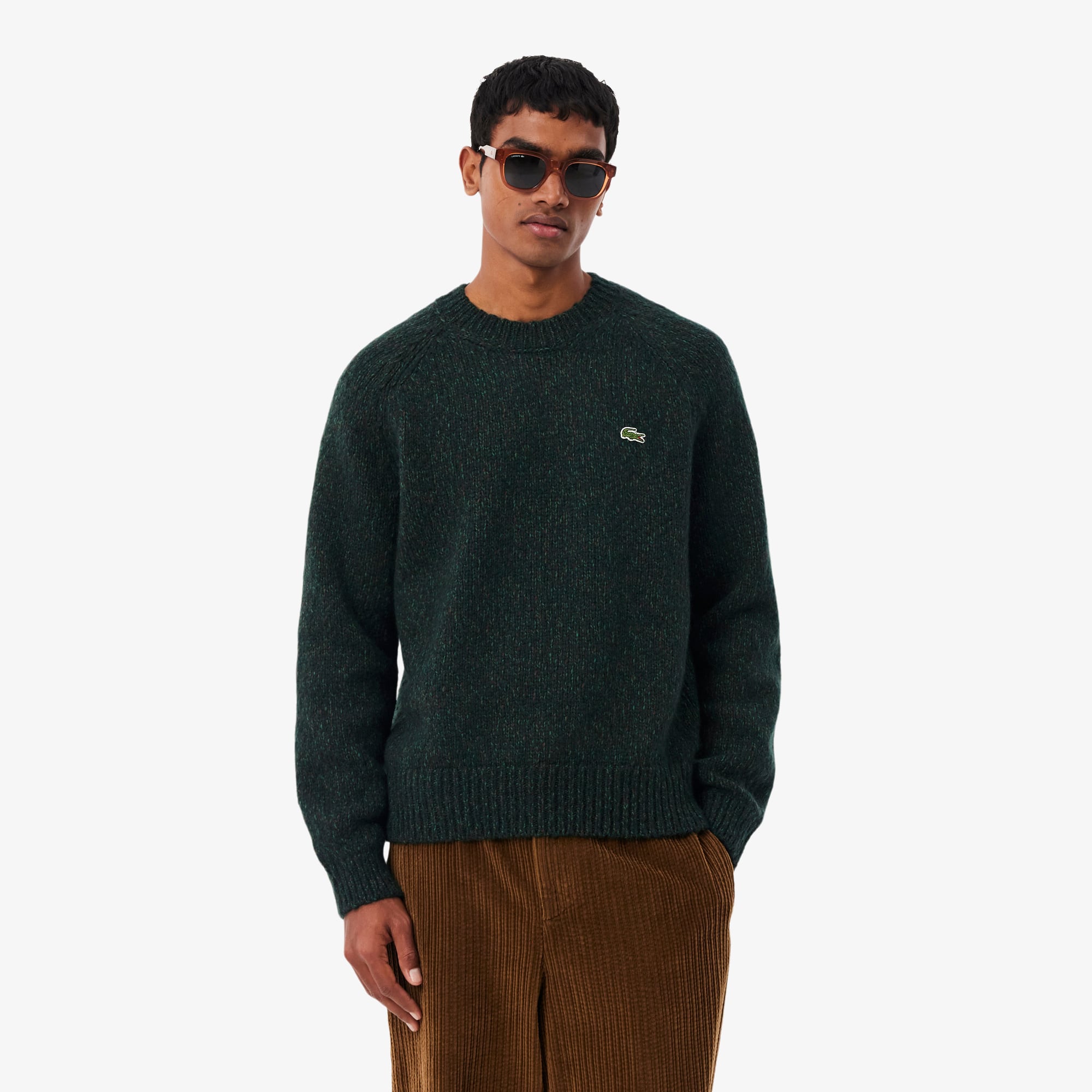 Lacoste Mercerized Knit Wool Cardigan - XS