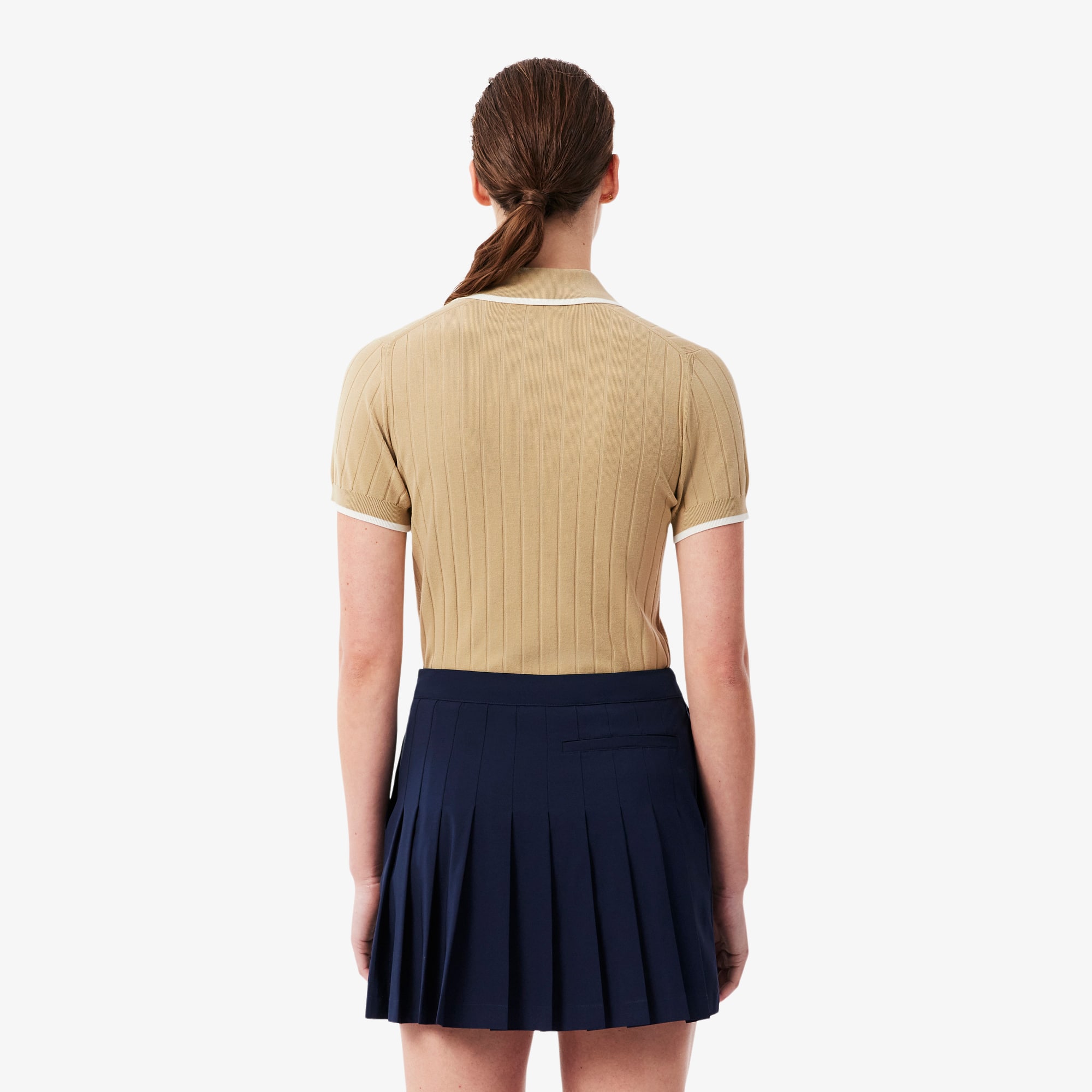 Women's Short Sleeve Polo Collar Golf Sweater