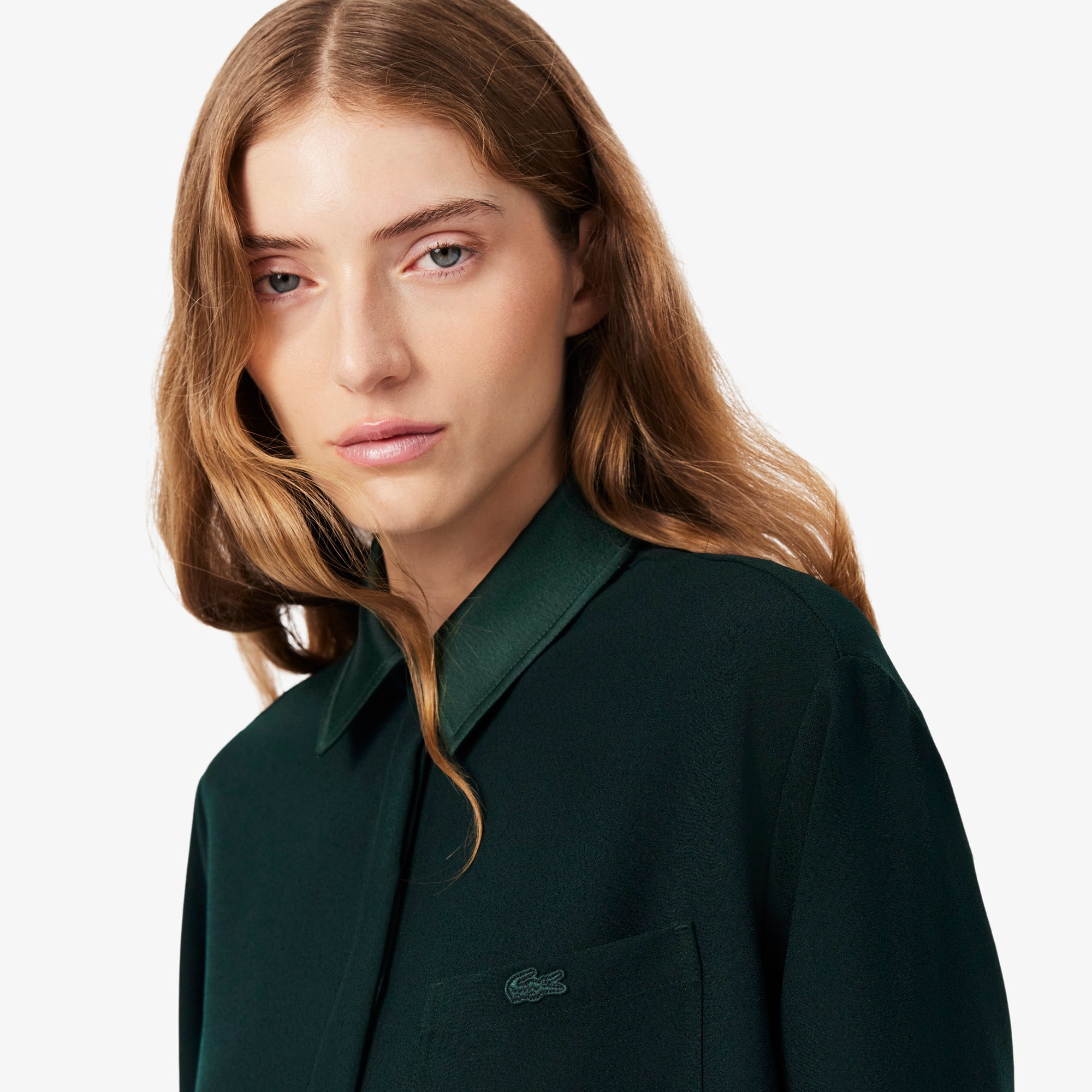 Oversized Satin Accent Shirt - T-Shirts & Tops - New In 2026 | Lacoste