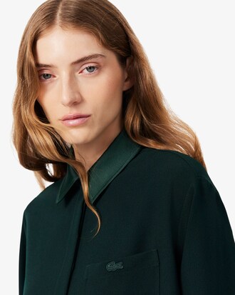 Oversized Satin Accent Shirt