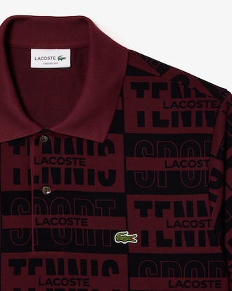 Men's Original L.12.12 Two-Tone Badge Print Polo