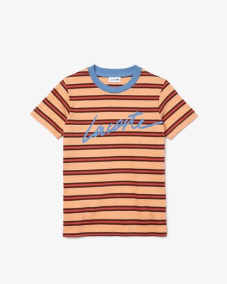 Boys&rsquo; Crew Neck Striped Lightweight Cotton T-shirt