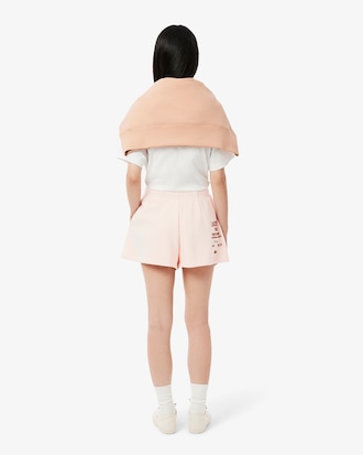 Shorts de tela plisados ​​para mujer