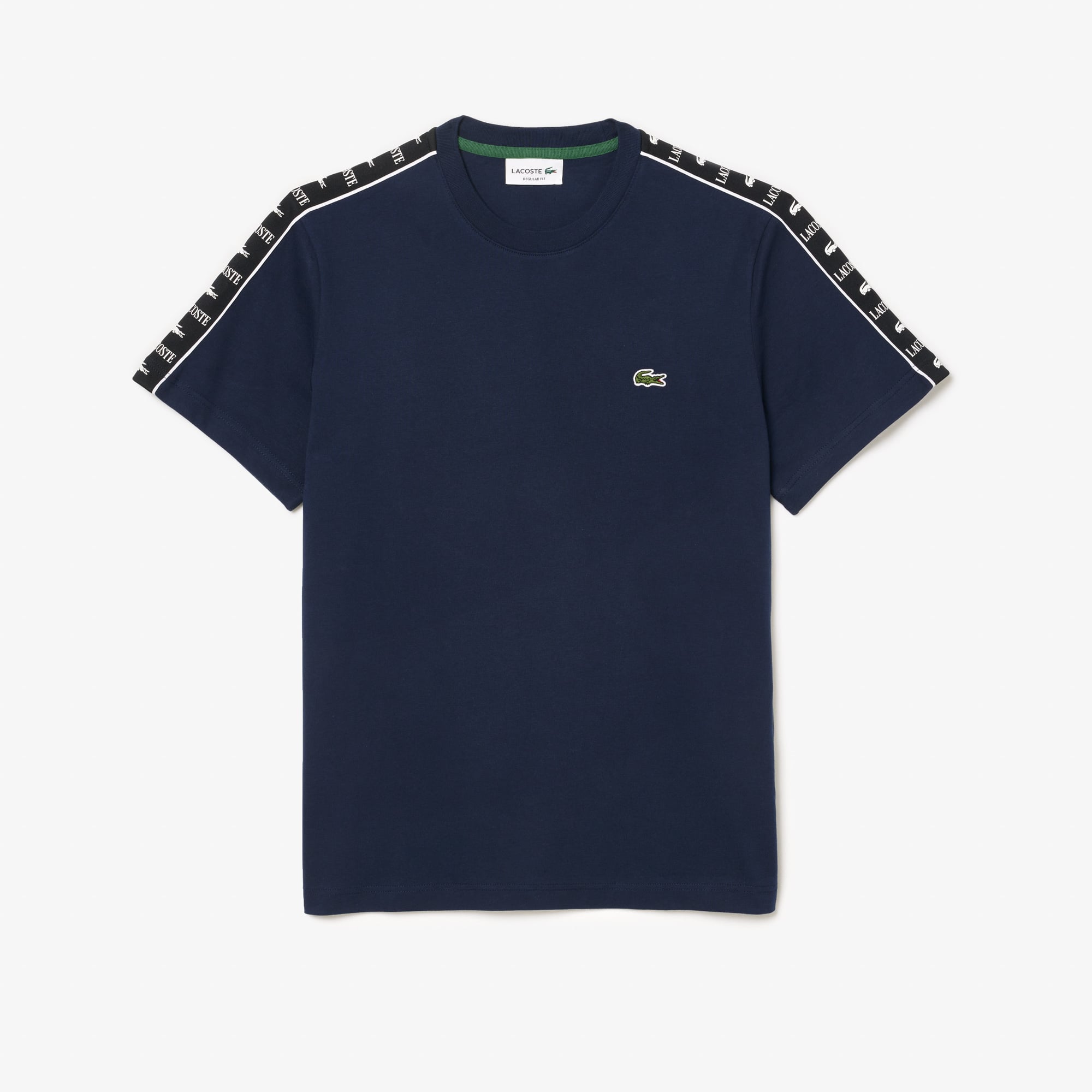 Men's Logo Stripe Cotton T-Shirt - T-shirts - New In 2025