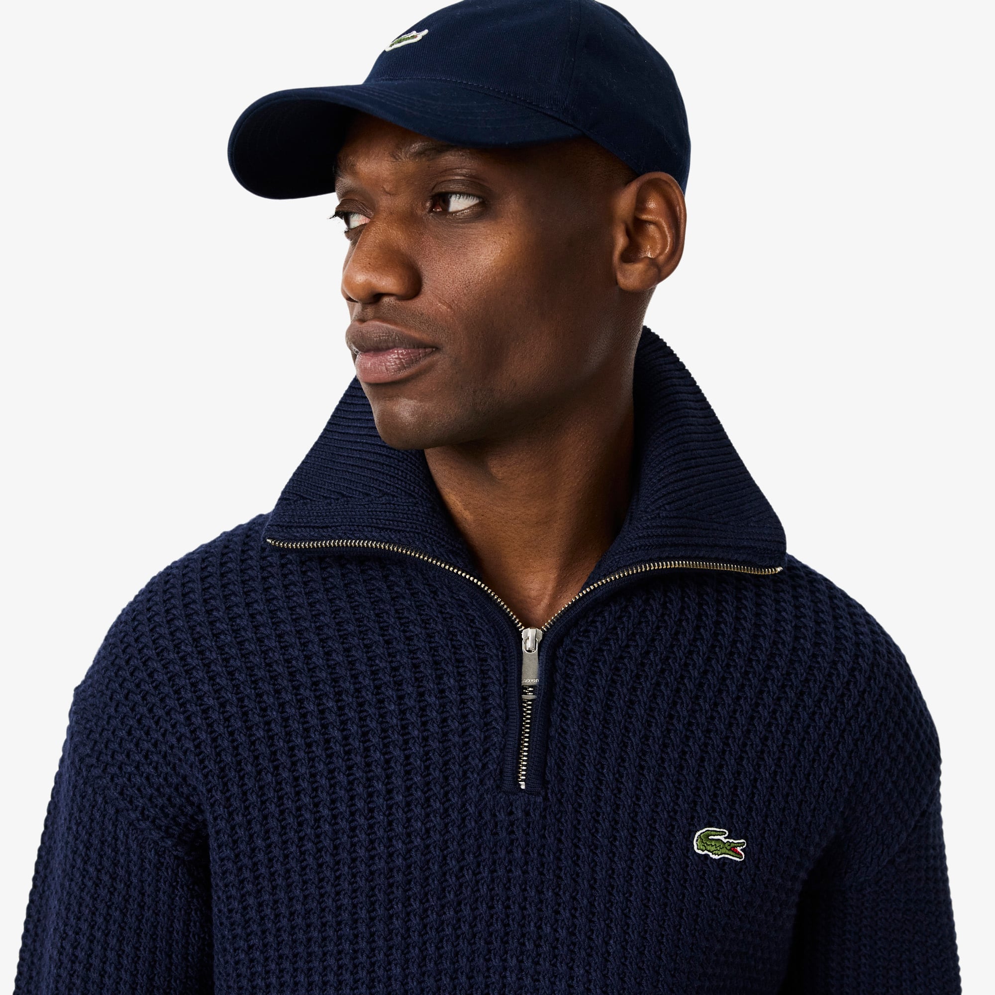 Men's Half-Zip Heavy Wool Sweater - Sweaters & Sweatshirts - New