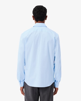 Camisa de Popelina El&aacute;stica de Corte Ajustado