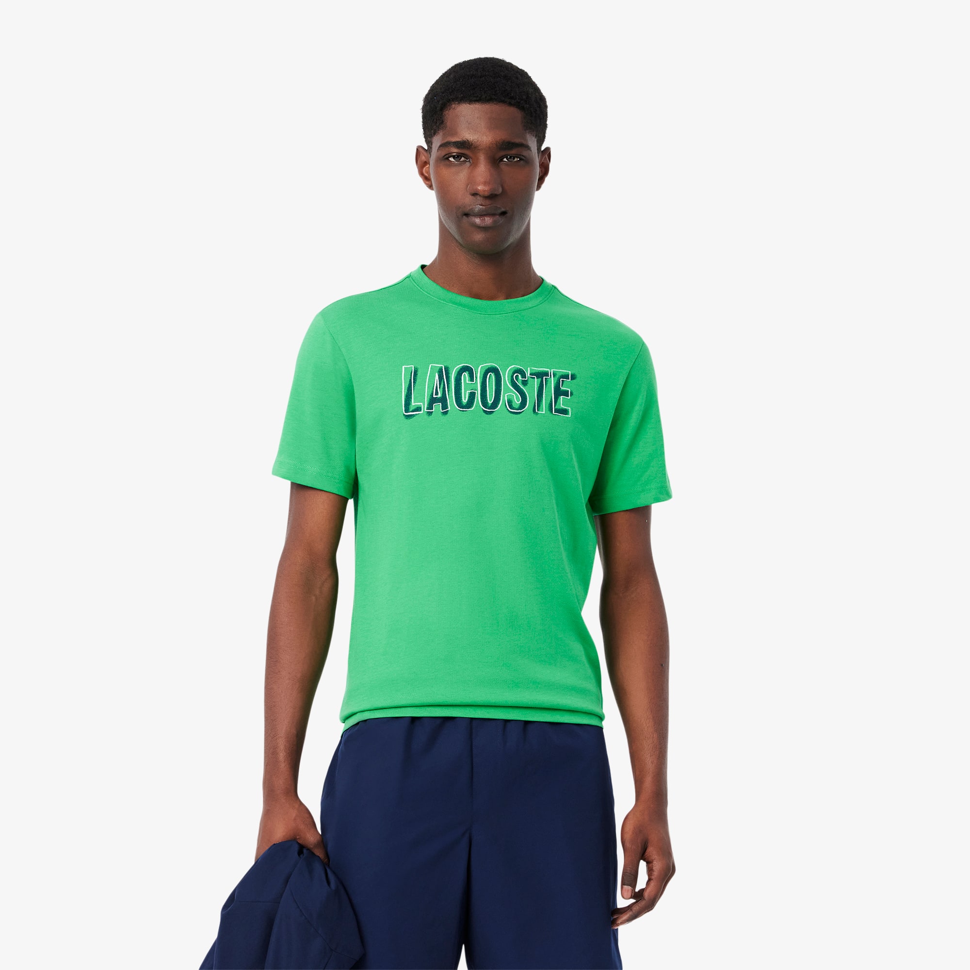 Lacoste Men's Ultra Dry Printed Sport T-shirt - M - 4 In Green