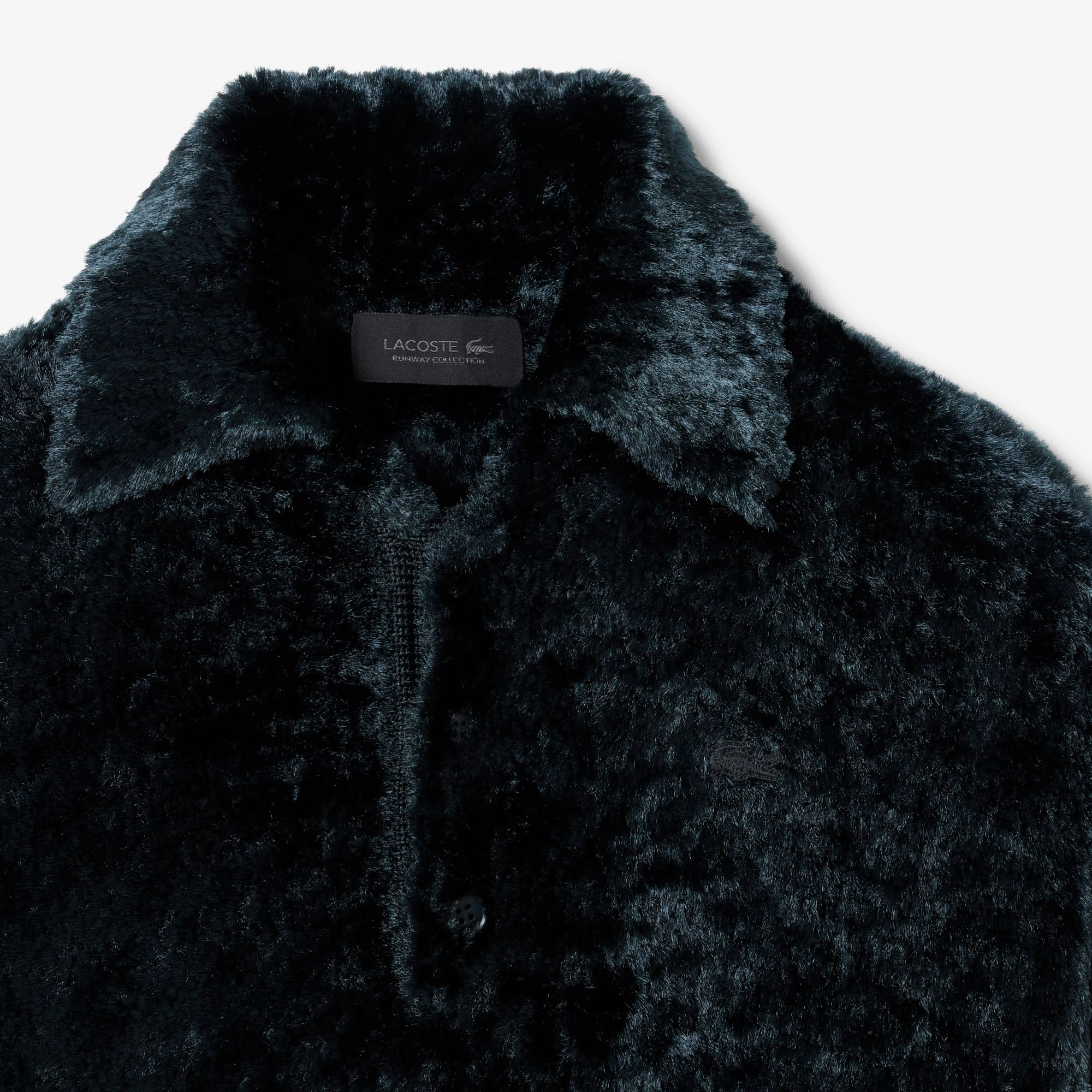 Runway Polo Collar Velour Sweater