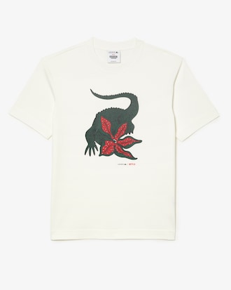 Playera de algodón orgánico de Lacoste x Netflix