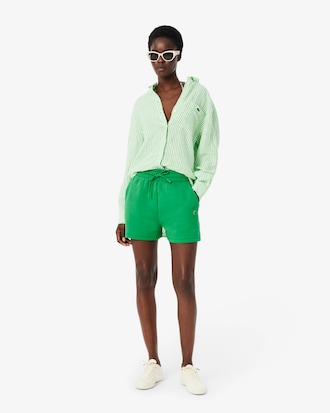 Pantalones cortos de punto de algodón para mujer