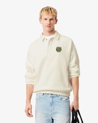 Men's Loose Fit Polo Collar Fleece Sweatshirt