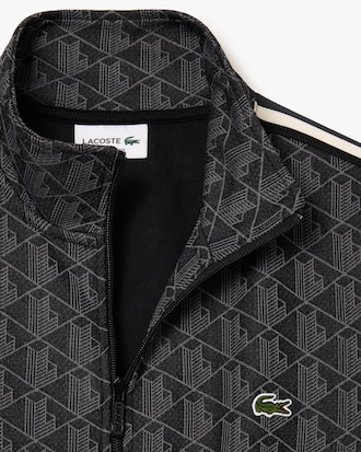 Sweatshirt zippé homme Paris jacquard avec monogramme