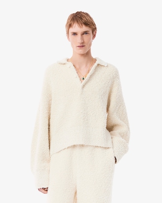 Men's Runway Bouclé Knit Polo