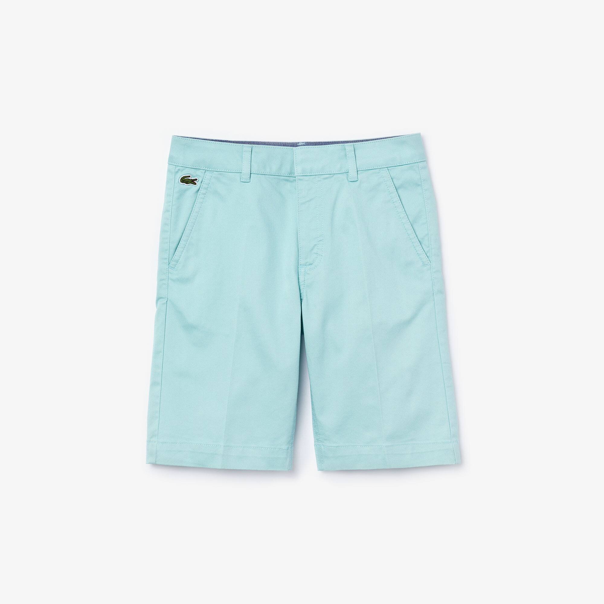 Lacoste Boy Solid Twill Bermudas