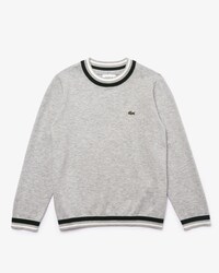 Girls Striped Details Wool And Cotton Sweater